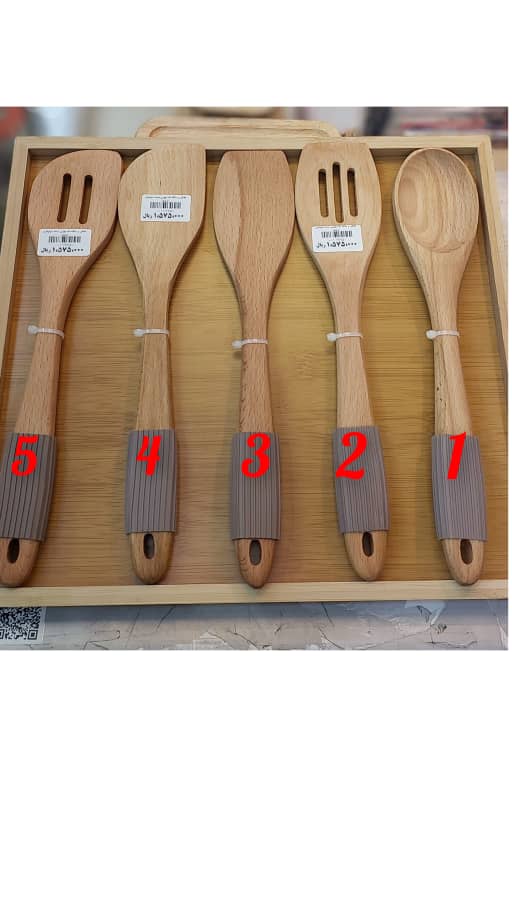 یونیک کفگیر ملاقه و ... چوبی در 5 طرح و مدل